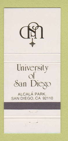 Matchbook Cover - University of San Diego CA 30 Strike