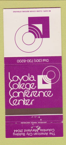 Matchbook Cover - Loyola College Conference Center Columbia MD 30 Strike