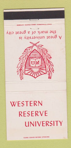 Matchbook Cover - Western Reserve University 30 Strike