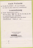 Matchbook Cover - Escho S Alzette Luxembourg Club Playboy 40 Strike