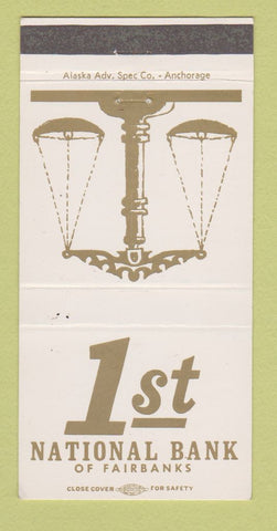 Matchbook Cover - First National Bank Fairbanks SK 30 Strike