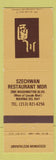 Matchbook Cover - Szechwan Restaurant Marina Del Rey CA Chinese
