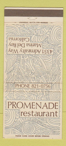 Matchbook Cover - Promenade Restaurant Marina Del Rey CA 30 Strike