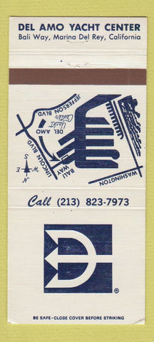 Matchbook Cover - Del Amo Yacht Center Marina Del Rey CA 30 Strike