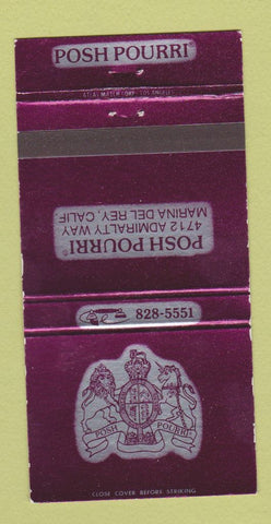 Matchbook Cover - Posh Pourri Marina Del Rey CA 30 Strike