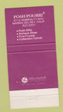 Matchbook Cover - Posh Pourri Marina Del Rey CA 30 Strike