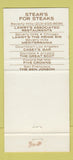 Matchbook Cover - Stear's Steaks Beverly Hills San Francisco CA WEAR 30 Strike