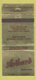 Matchbook Cover - Arthur's Restaurant Beverly Hills CA WEAR 30 Strike