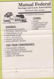 Matchbook Cover - Mutal Federal Savings Loan Sidney OH 40 Strike