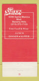Matchbook Cover - The Saloon Beverly Hills CA 30 Strike