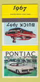 Matchbook Cover - 1967 Buick Pontiac Canada Fred Haining Newcastle NB 30 Strike