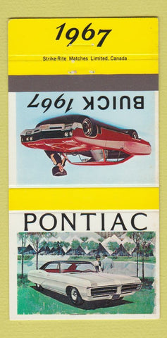 Matchbook Cover - 1967 Buick Pontiac Canada Fred Haining Newcastle NB 30 Strike
