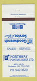 Matchbook Cover - Northway Pontiac Buick Redwater AB 30 Strike