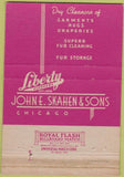 Matchbook Cover - Liberty Cleaners Chicago IL 40 Strike