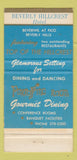 Matchbook Cover - Beverly Hillcrest Hotel Beverly Hills CA WEAR 30 Strike