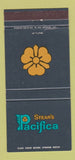 Matchbook Cover - Stear's Pacifica Beverly Hills CA 30 Strike