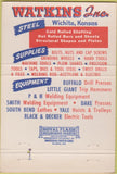 Matchbook Cover - Watkins Inc Wichita KS steel fabrication 40 Strike