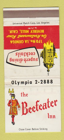 Matchbook Cover - Beefeater Inn Beverly Hills CA WEAR 30 Strike