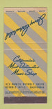 Matchbook Cover - Jerry Rothschild Men's Clothes Beverly Hills CA 30 Stick