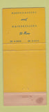 Matchbook Cover - Jerry Rothschild Men's Clothes Beverly Hills CA 30 Stick