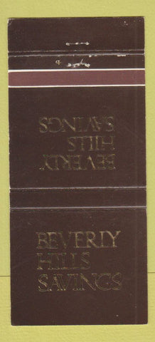 Matchbook Cover - Beverly Hills Savings CA 30 Strike