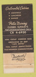 Matchbook Cover - Cafe Swiss Beverly Hills CA 30 Strike