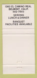 Matchbook Cover - Iron Gate Restaurant Belmont CA WEAR 30 Strike