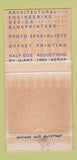 Matchbook Cover Century City Blueprint Los Angeles Beverly Hills WEAR 30 Strike