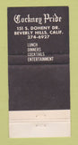 Matchbook Cover - Cockney Pride Beverly Hills CA restaurant 30 Strike