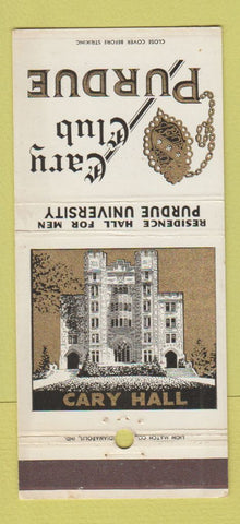 Matchbook Cover - Cary Club Purdue University West Lafayette IN 30 Strike