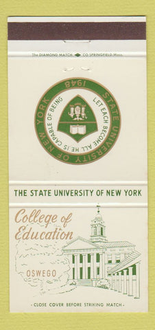 Matchbook Cover - State University New York Oswego NY 30 Strike