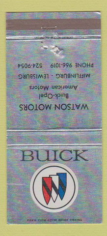 Matchbook Cover - Watson Buick Opel AMC Mifflinburg Lewisburg PA 30 Strike