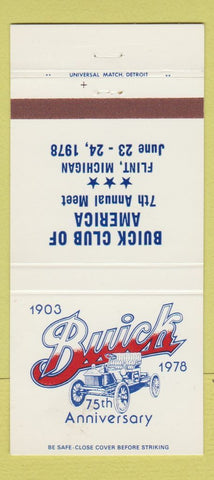 Matchbook Cover - Buick Club of America Flint MI 1978 Meet 30 Strike