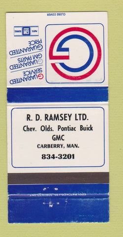 Matchbook Cover - Chevrolet Oldsmobile Pontiac Buick Carberry MB WEAR 30 Strike