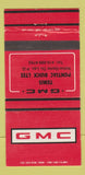 Matchbook Cover - GMC Temis Pontiac Buick Notre Dame Du Lac QC 30 Strike