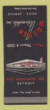 Matchbook Cover - Wagner Oldsmobile Detroit MI SAMPLE 30 Strike