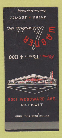 Matchbook Cover - Wagner Oldsmobile Detroit MI SAMPLE 30 Strike