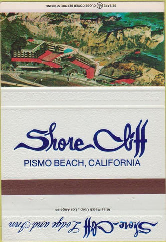 Matchbook Cover - Shore Cliff Pismo Beach CA 40 Strike