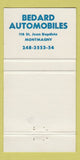 Matchbook Cover - 1970 Buick Pontiac GTO Firebird  Montmagny QC WEAR 30 Strike