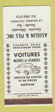 Matchbook Cover - Asselin Fils Chevrolet Oldsmobile La Malbaie QC WORN 30 Strike