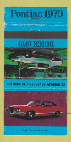 Matchbook Cover - 1970 Pontiac Buick Matane QC WORN 30 Strike