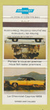Matchbook Cover - 1969 Chevrolet Oldsmobile Ste Foy QC 30 Strike
