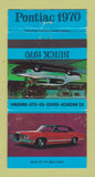 Matchbook Cover - 1970 Buick Pontiac Rond Point Levis QC 30 Strike