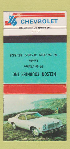 Matchbook Cover - 1976 Chevrolet Nelson Fournier Lacolle QC 30 Strike