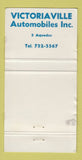 Matchbook Cover - 1970 Buick Pontiac Victoriaville QC WORN 30 Strike