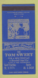 Matchbook Cover - Scott Pontiac Tom Sweet 30 Strike