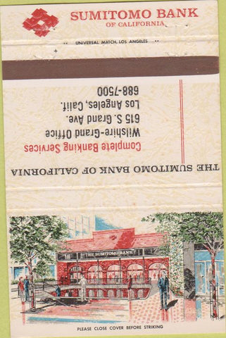 Matchbook Cover - Sumitomo Bank Los Angeles CA 40 Strike
