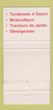 Matchbook Cover - Canadiana Outdoor Products Lawn Mowers 30 Strike