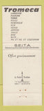 Matchbook Cover - Tromeca Robo Jardin Lawn Mowers France