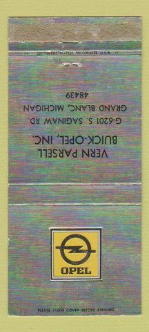 Matchbook Cover - Vern Parsell Buick Opel Grand Blanc MI WORN 30 Strike